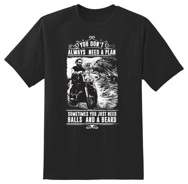 Balls and a Beard Biker T-Shirt 100