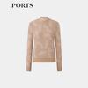 PORTS Women's 'Rhythm LOGO' Semi-High Collar Wool Sweater