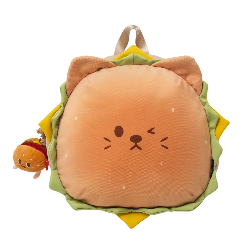 Schoolbag1011 New Korean Version of Hamburger Personality Cute Children's Parent-child Model Small Middle School Students Shoulder Back Men's
