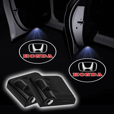 Car Hot 2025 Car Door Projector Lamps LED Welcome Light Car Accessories For Honda Civic Mugen Accord Odyssey JAZZ CRV Fit Hrv Ja