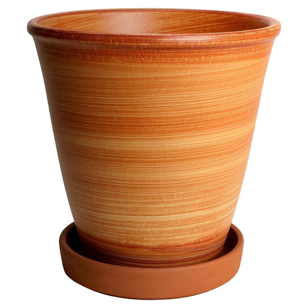 KANEYOSHI Ceramic Flower Koharu with Made In Japan with Reliable Domestic Quality Mikawa-yaki Pot, (Koharu), Orange, No. 8, Plate,