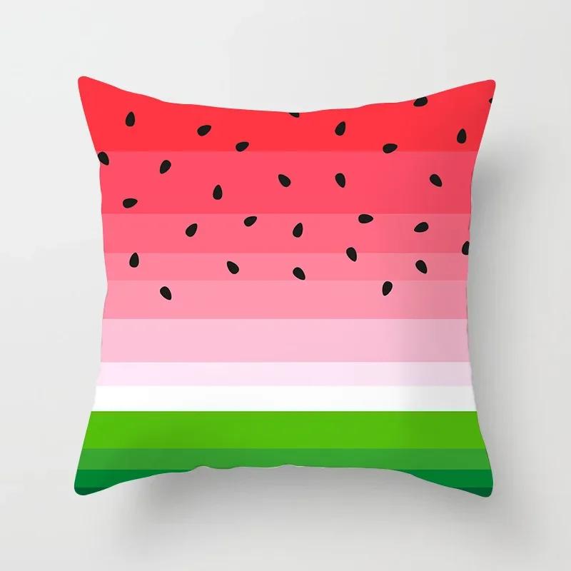 45*45 Fruit Cushion Cover For Wedding Decoration Pillow Case Avocado Orange Strawberry Print Home Decor Party