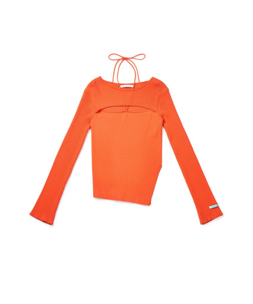INSTANTFUNK Ribbon Diagonal Knit - Orange