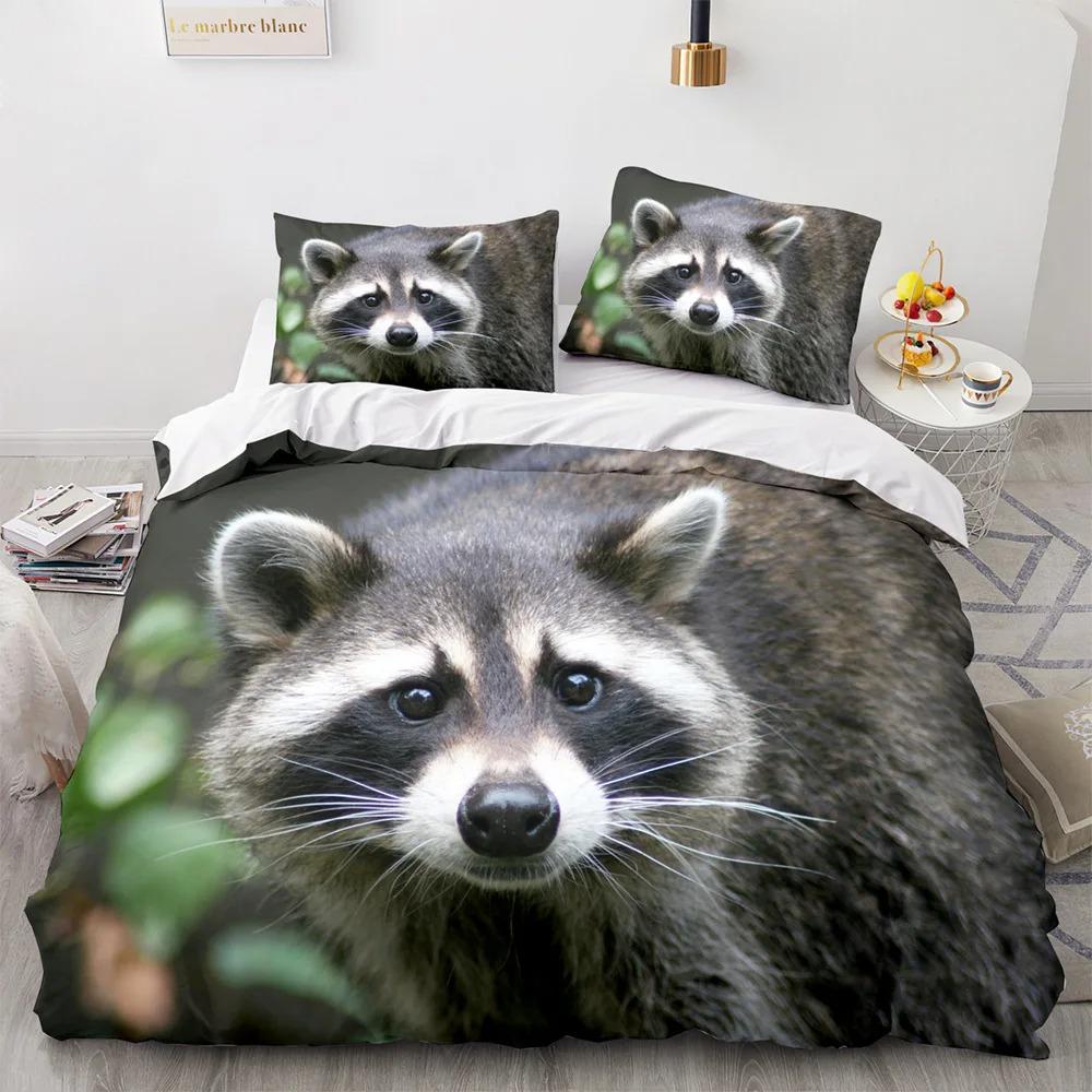 Unicorn Cat King Queen Duvet Cover Pink Kawaii Cartoon Kitty Bedding Set Magical Animal 2-3pcs Soft Quilt Cover for Kids Girls