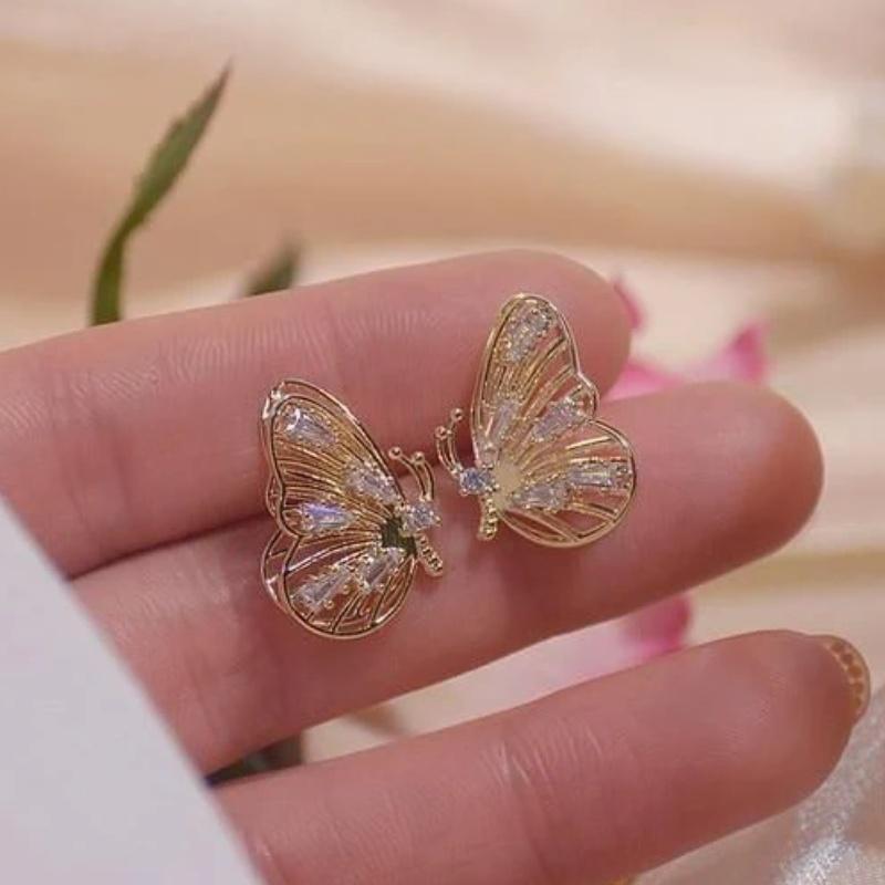 

CAOSHI Aesthetic Butterfly Design Earrings for Women Noble Gold Color Unique Wedding Lady s Accessories Fancy Birthday Gifts