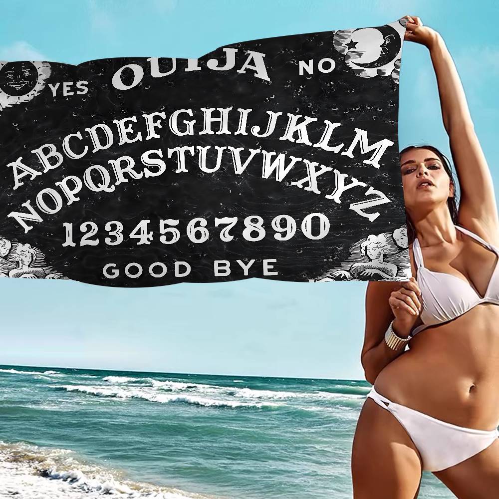 Halloween Ouija Board Room Microfiber Printed Beach Towel Mountain Climbing Yoga Beach Swimming Running Absorbent Soft Towel