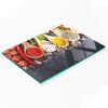 Stylish and Durable Glass Cutting Board with Spice Mix Print 80X52 Cm