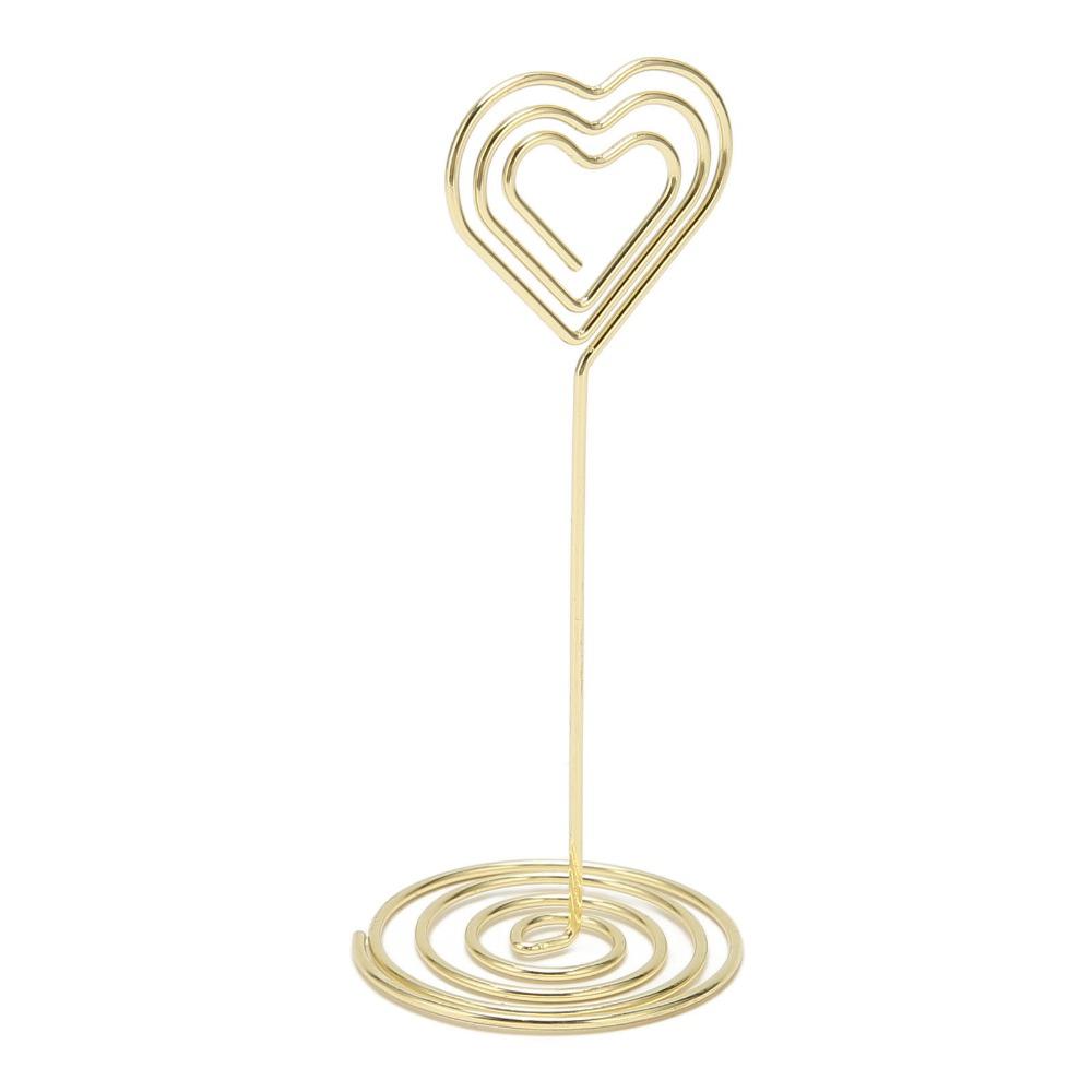 10Pcs Gold /Rose Gold Table Number Stands Heart Shape Name Card Holder  Wedding Party