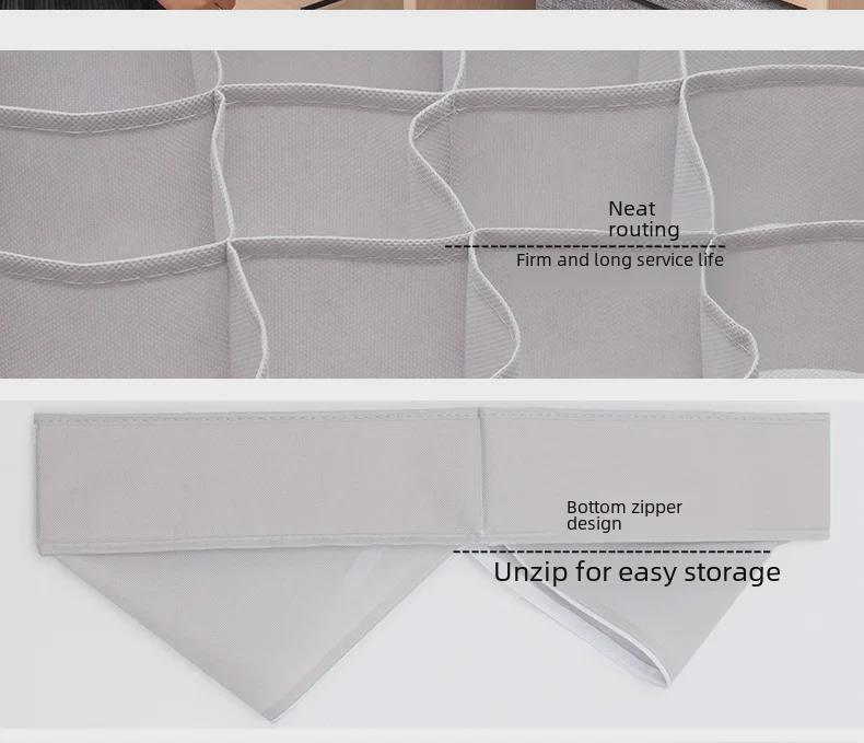 Morandi Fabric Underwear Storage Box - 3-in-1 Organizer for Bras, Socks, and More