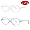 2pcs Trendy Small Oval Multi Color Glasses Frames Women Anti Blue Light Glasses Frame Computer Optical Lenses Eyeglasses