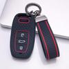 Silicone Car Key Case Cover with Wrist Keychain for A6 A7 A8 E Tron Q5 Q7 Q8 C8 D5 Protective Car Remote Key Holder