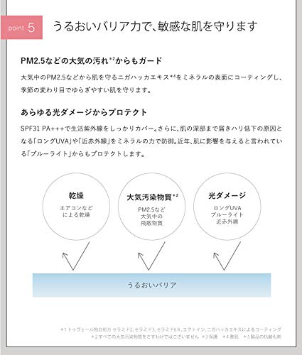 Sanft zu empfindlicher Haut: Toveil Mineral Puder Foundation, Beige Ocker, 12g, Puder Foundation, SPF31 PA+++, Mit Seife abwaschbar, Fleckenfrei, Porenverfeinernd