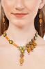 Handmade Terracotta Jewelry Set: Dangle Necklace & Earrings