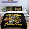 Richmond Tigers 3pcs Bedding Set Duvet Cover Closure Includes 1 Duvet Cover & 2 Pillowcases for All Seasons Bedroom Home Dorm Decor