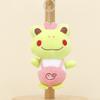 Cute Frog Cartoon Plush Keychain Short Plush Stuffing Pp Cotton 12cm Tall Toy