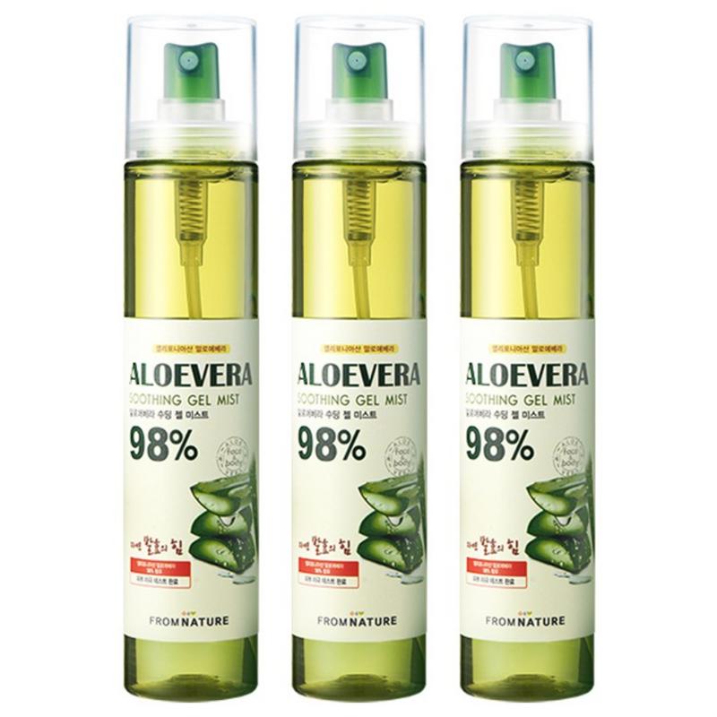 From Nature Aloe Vera 98% Soothing Gel Mist 120ml, 6 pcs