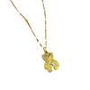 Light Luxury Heavy Industry Big Fat Bear Micro-Inlaid Real Gold Necklace Women'S Transfer Collarbone Chain With Jewelry