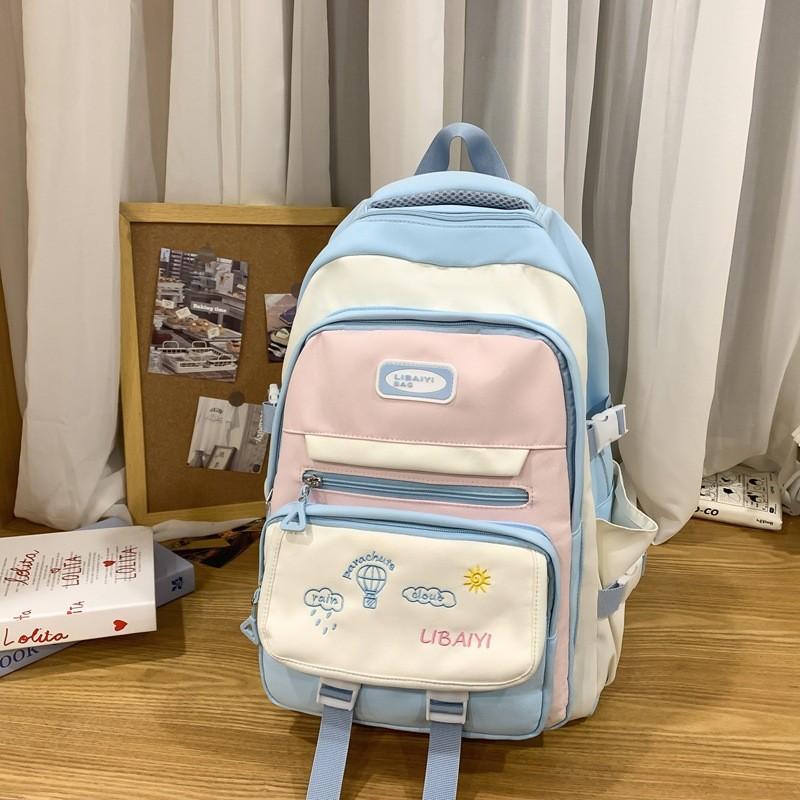 Schoolbag Children's Schoolbag Girls Junior High School Students High School Students Reduce the Burden Large Capacity Backpack Girls Primary School