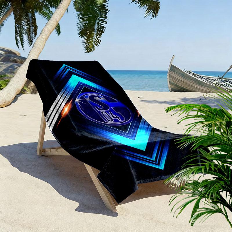 FC Schalke 04 Beach Towel, Large Soft Quick Dry Towel for Beach Camping Swimming