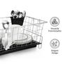 Stainless Steel Dish Drainer with Drain Tray | Detachable Cutlery Stand | Utensil Drying Basket Stand