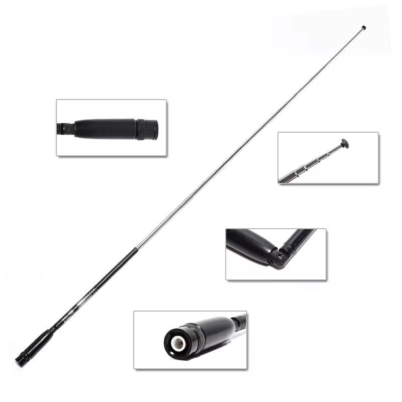SRH789 UV Dual-Band Telescopic Antenna for IC-V8/V80/V82/V85 Walkie-Talkies (BNC Connector)