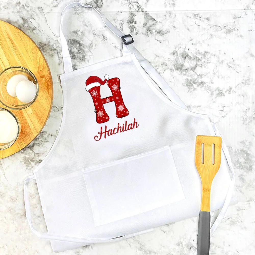 Personalized Apron for Kids Initial and Name Custom Toddler Apron for Girls and Boy Cooking Baking Kitchen Apron