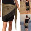 Sparkling Reversible Sarong Skirt And Shawl Stylish Beach Accessory Breathable Polyester Fabric