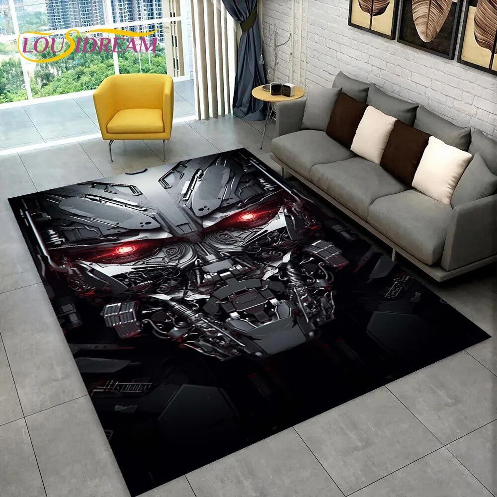 Cartoon T-Transformers  Autobots 3D Rug Carpet for Living Room Bedroom Home Decor,Floor Mat Non-slip for Sofa  Doormat Gift Kids