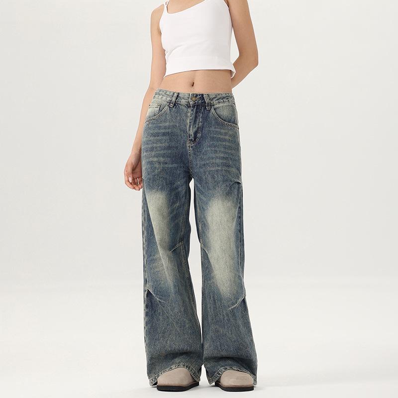 

ДЖИАМУ Винтажные Унисекс Широкие Мешковатые Джинсы XXL