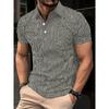 New Summer Patterned Casual and Comfortable Short Sleeved Top with Digital Printed Collar for Men's Polo Shirt