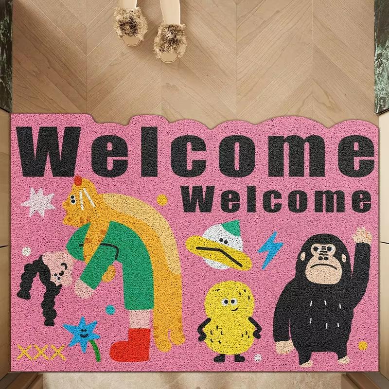 Colorful Letters Welcome Mat  Door Mat  Suitable For Bedrooms, Bathrooms, Kitchens, Outdoors, Laundry Rooms  Floor Mat