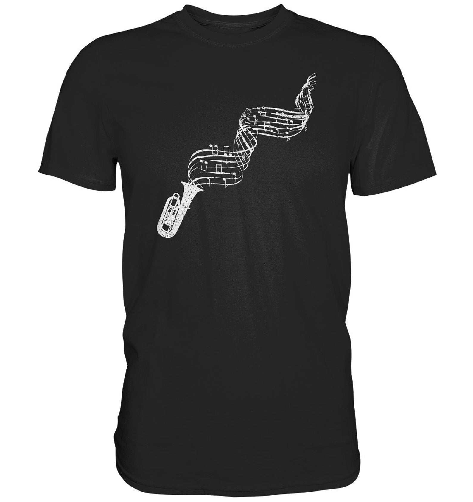 T-Shirt Tuba Brass Instrument Vintage Wind Musician Tubist Gift for Tubists - Premium Shirt L
