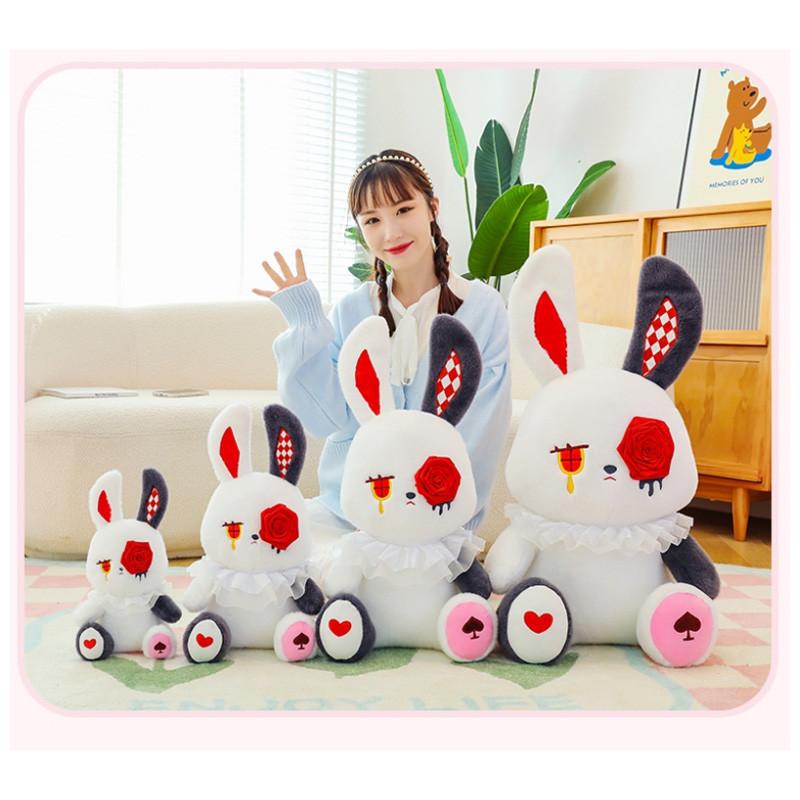 Rabbit Sad Rose Plush Toy Doll Home Decoration Sofa Ornament Girl Holiday Gift