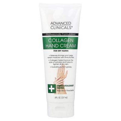 Advanced Clinicals Collagen Hand Cream 237ml (8 Fl Oz)