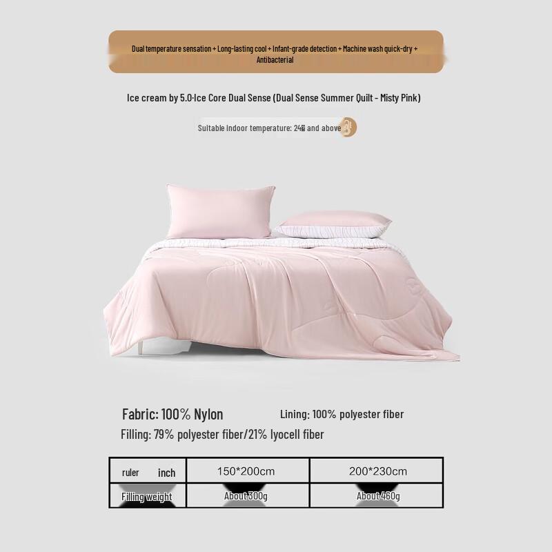 Mercury Home Textiles 5.0 Ice Core Dual-Feel Summer Quilt