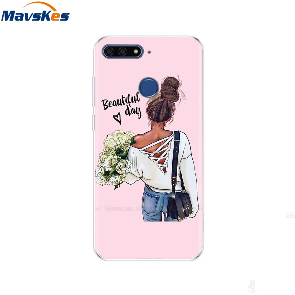 Case For Huawei Honor 7C Case On Huawei Honor7C 5.7 inch Soft Silicone Phone Cover For Huawei Honor 7C Aum-L41 TPU Cases Coque