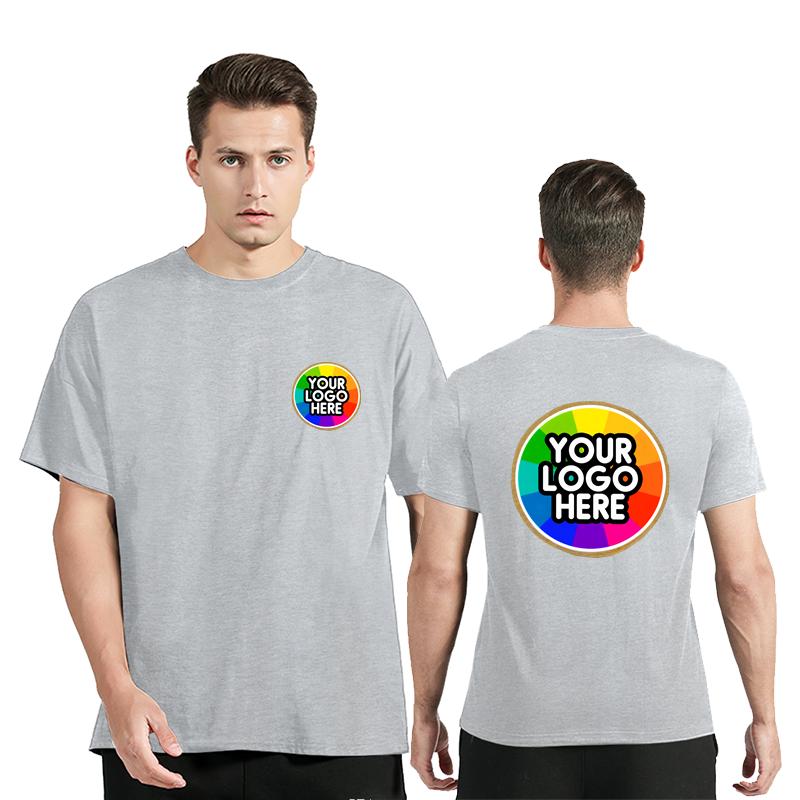 Customized Cotton Printed Your Logo Tshirts Men Short Sleeve Tshirt Women Personality Casual Streetwear Custom Tees Tops