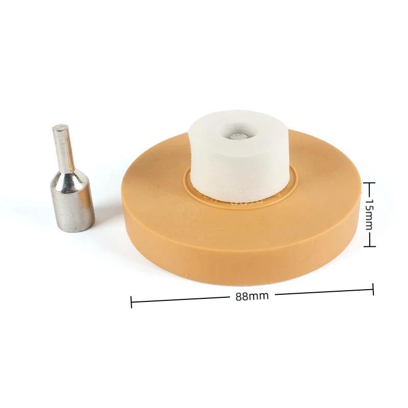 Autolackbohrer Kompatibles Gummi-Aufkleberentferner Rad Radiergummi Rad Vinylaufkleber Streifenband Klebstoff Reinigungsgerät 1Set