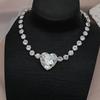 New Clavicle Banquet Chain Luxury Heart Rhinestone Necklace Choker Diamond Neck Chain Female Jewelry