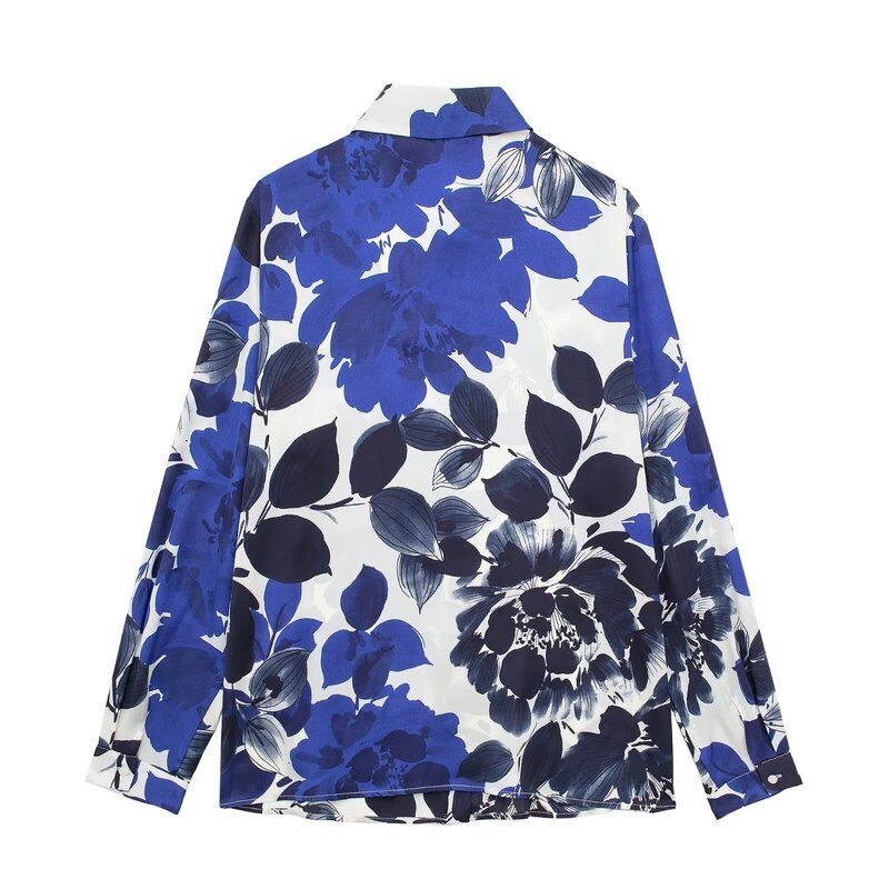 Fashion Style 2024 Spring New Arrival Women's Clothing Loose Temperament Flower Print Shirt Tops 2342205 330