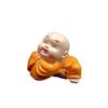 Cute Mini Buddha Figurine Resin Small Monk Sculpture Buddha Ornaments  Home Desktop Decor