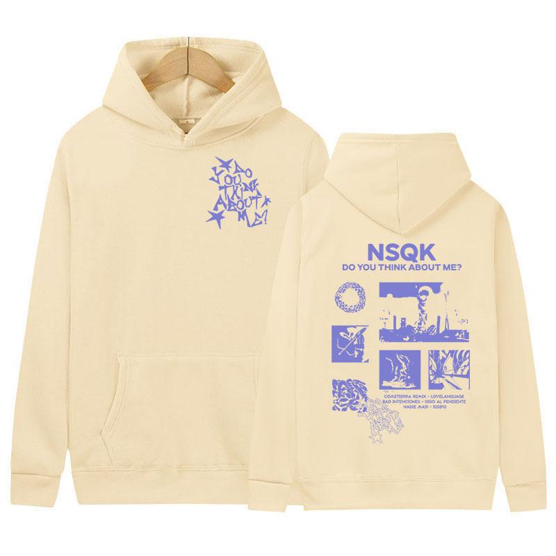 Rapper NSQK DO YOU THINK ABOUT ME 2025 New Album Hoodies Men's High Quality Harajuku Sweatshirt Hip Hop Fashion Hoody Streetwear