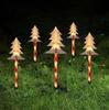 Christmas Candy Cane Pathway Markers,Xmas Outdoor Decorations Pathway Lights for Christmas Tree Holiday Party Patio Yard Decor
