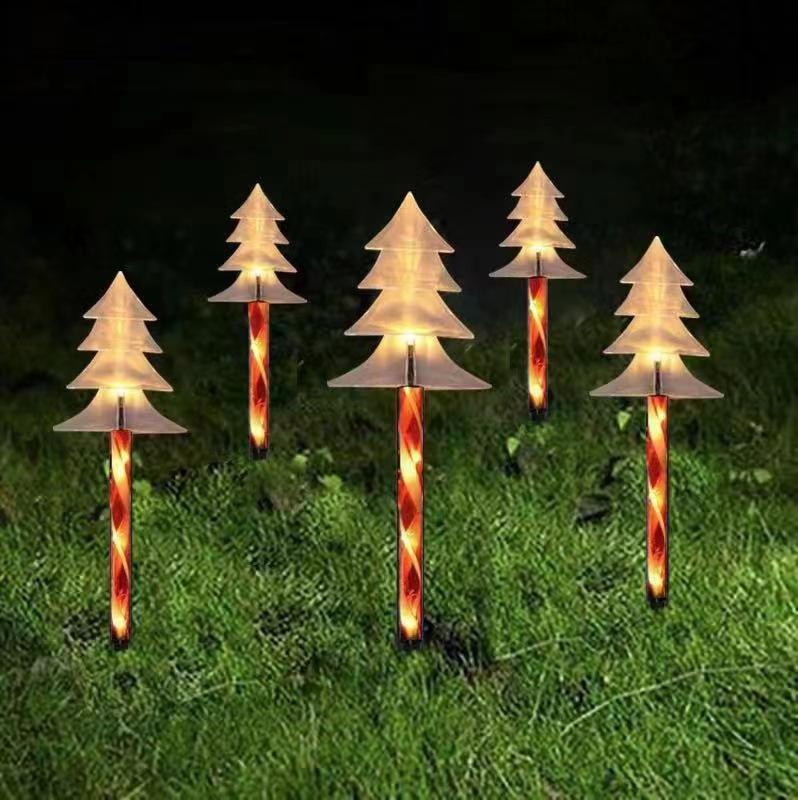 Christmas Candy Cane Pathway Markers,Xmas Outdoor Decorations Pathway Lights for Christmas Tree Holiday Party Patio Yard Decor