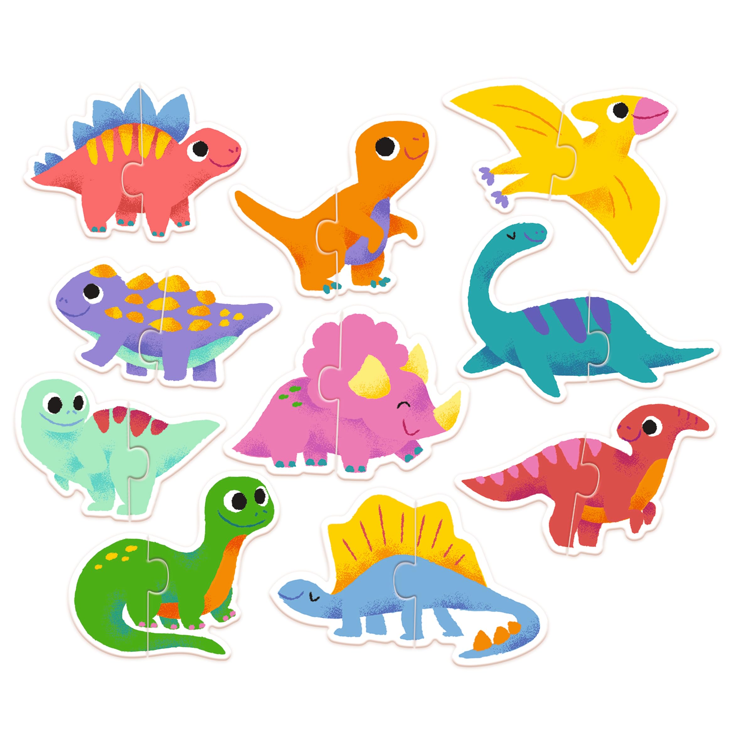 

DJECO Puzzle Duo Dino Puzzle, 2-Piece Jigsaw Puzzle, Educational Toy with Picture Matching, Ages 18 Months, 2 Years, 3 Years, Boys and Girls,