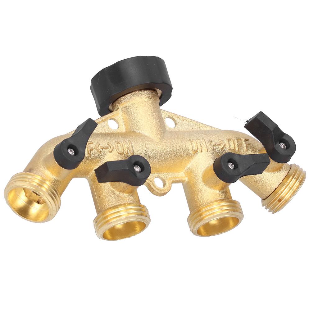 G3/4 4?Way Water Hose Splitter Garden Hose Adapter Watering Connector Distributor for Faucet