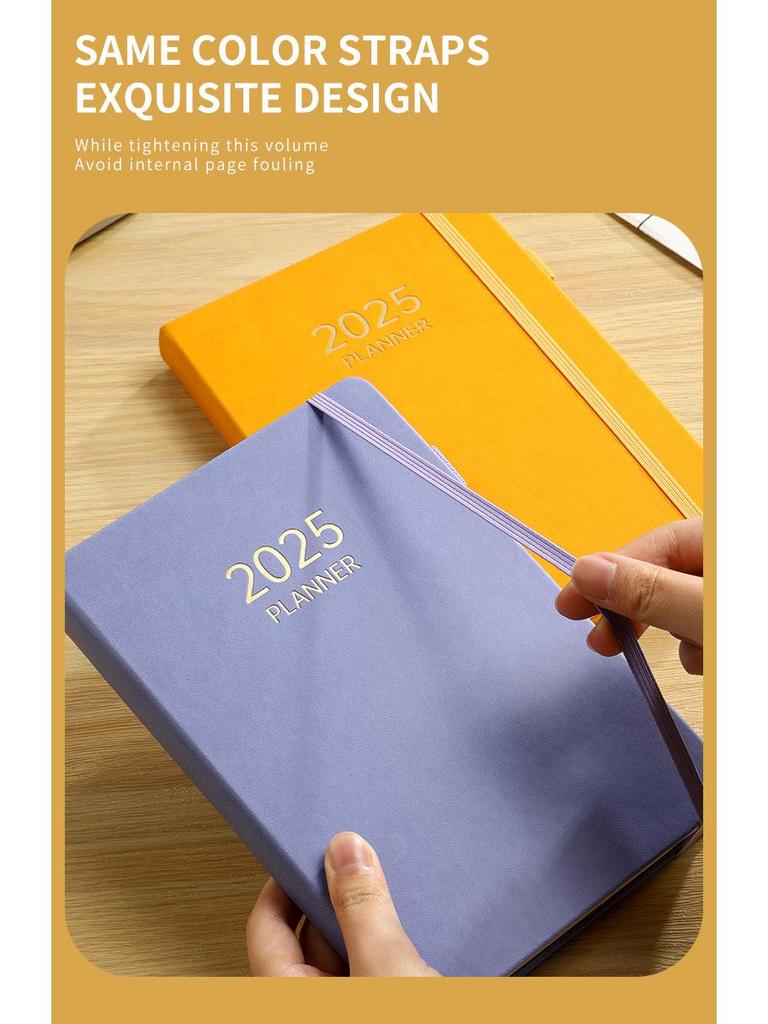 Auf Lager: A5 Englischer Planer 2025-2026 mit Gummiband