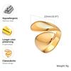 Chunky Open Twist Stackable Rings for Women, Bold Crossover Statement Ring Stainless Steel Jewelry