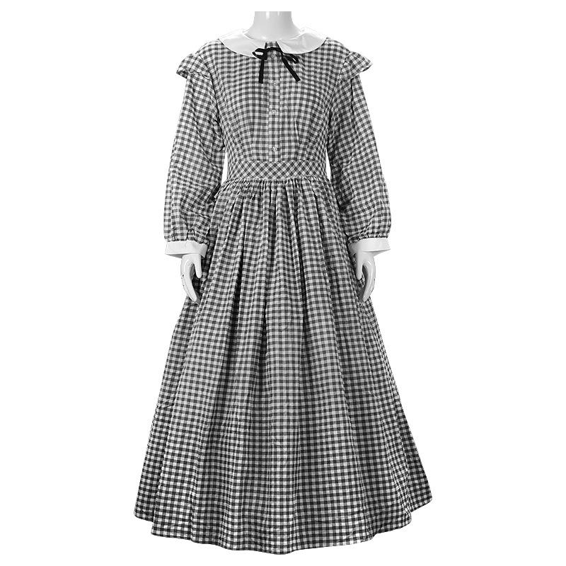 Victorian Plaid Dress: Women s Civil War Era, Dickens Ball Gown, Southern Belle Style Large