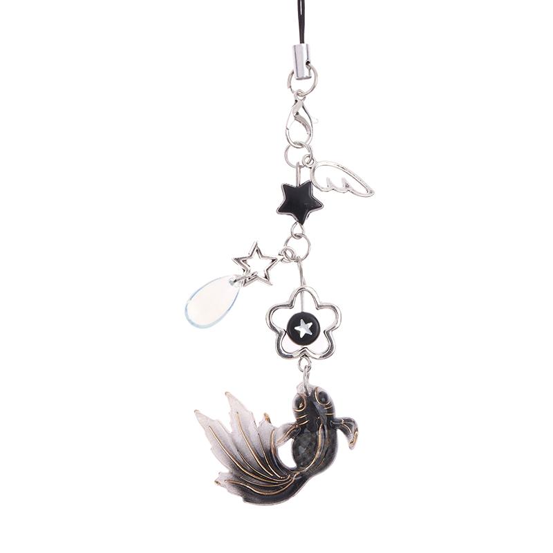 Colorful Fish Star Keychain Lanyard Wrist Strap Hanging Chain Mobile Phone Chain Charm